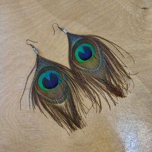 Peacock Feather Earrings